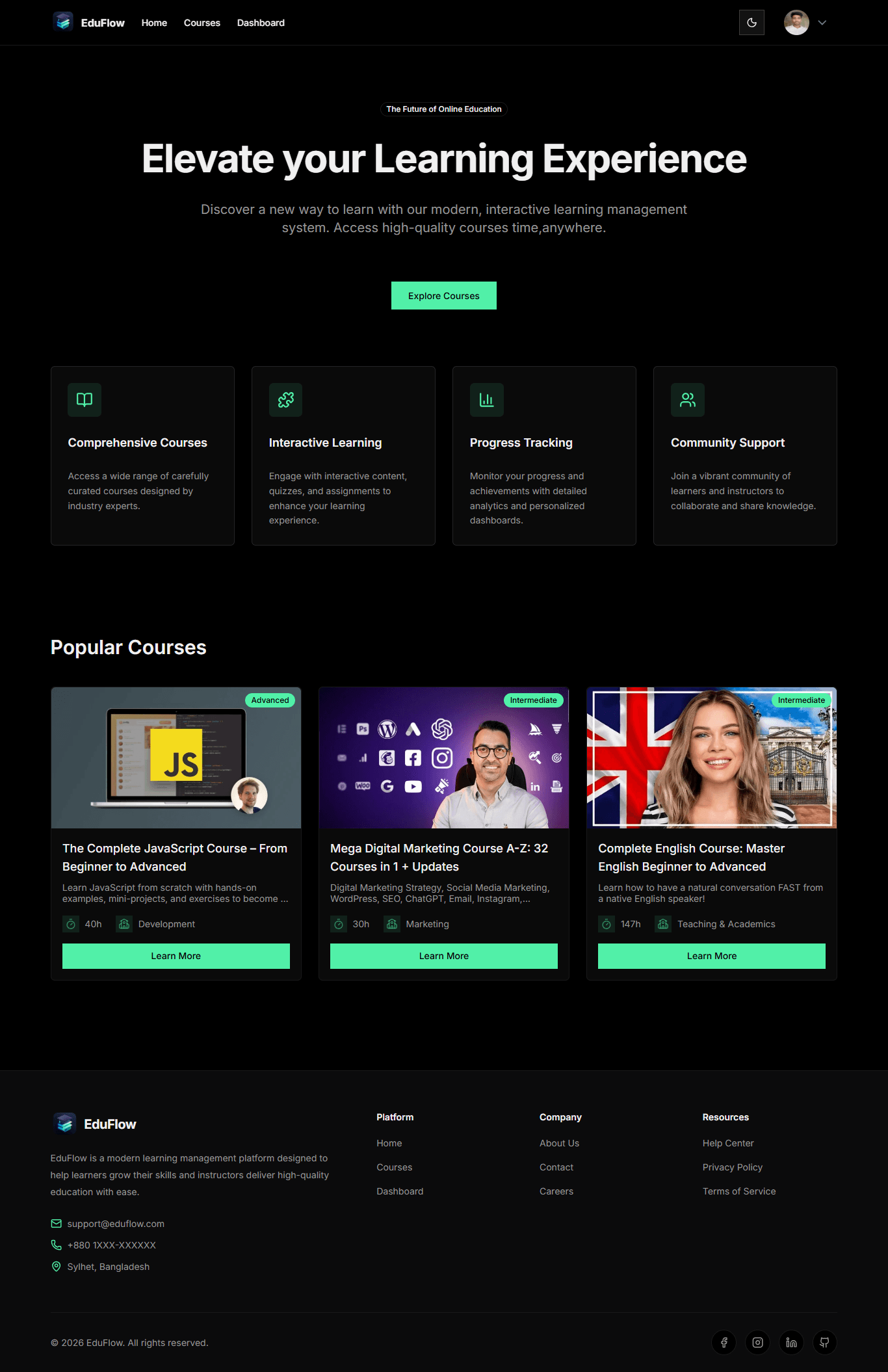 EduFlow LMS - Modern Learning Management System
